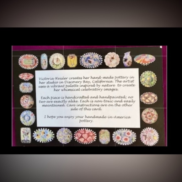 Handmade Ceramic Serving Tray” Bunny “Design 12”x8”Original Design - Picture 10 of 10